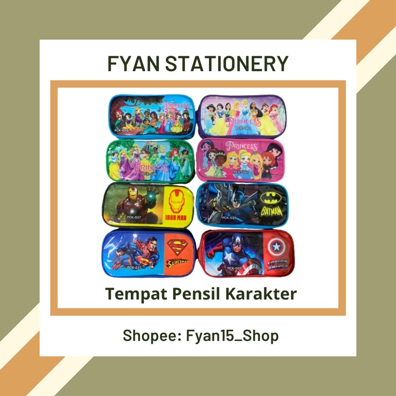 

Fyan Stationery: Tempat Pensil Anak Avangers dan Princess, Tempat Pensil Karakter, Tempat Pensil Avengers, Tempat Pensil Super Hero, Tempat Pensil Disney Princess, Tempat Pensil Princess, Tempat Pensil Barbie