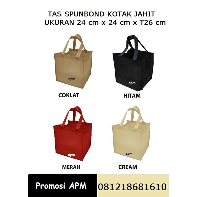 

Goodiebag Tas Spunbond Jahit Ukuran 24X24X26
