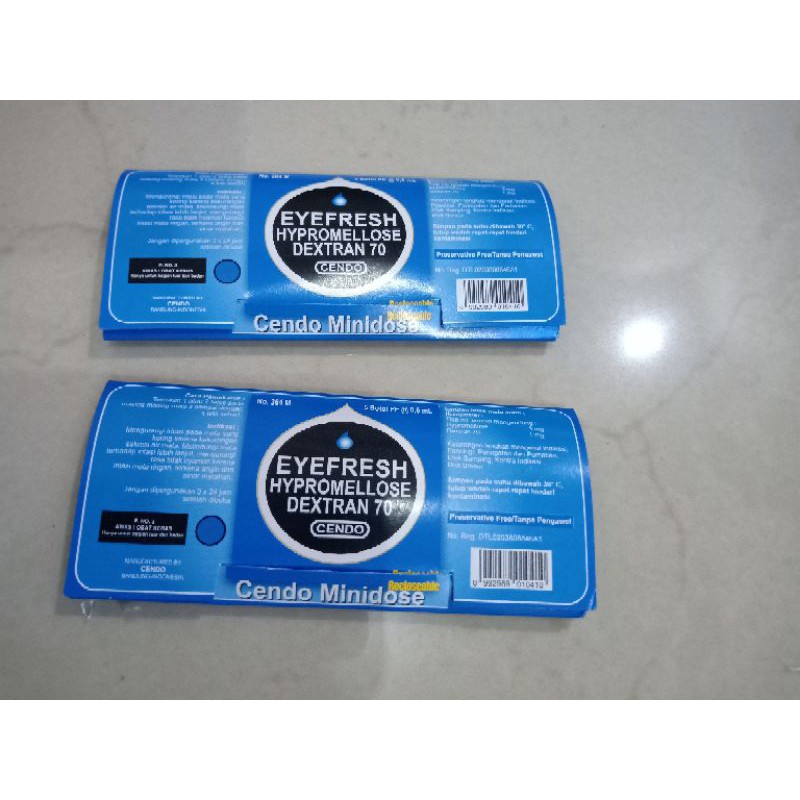OBAT TETES MATA EYEFRESH HYPROMELLOSE DEXTRAN 70 CENDO MINIDOSE 0.6 ML