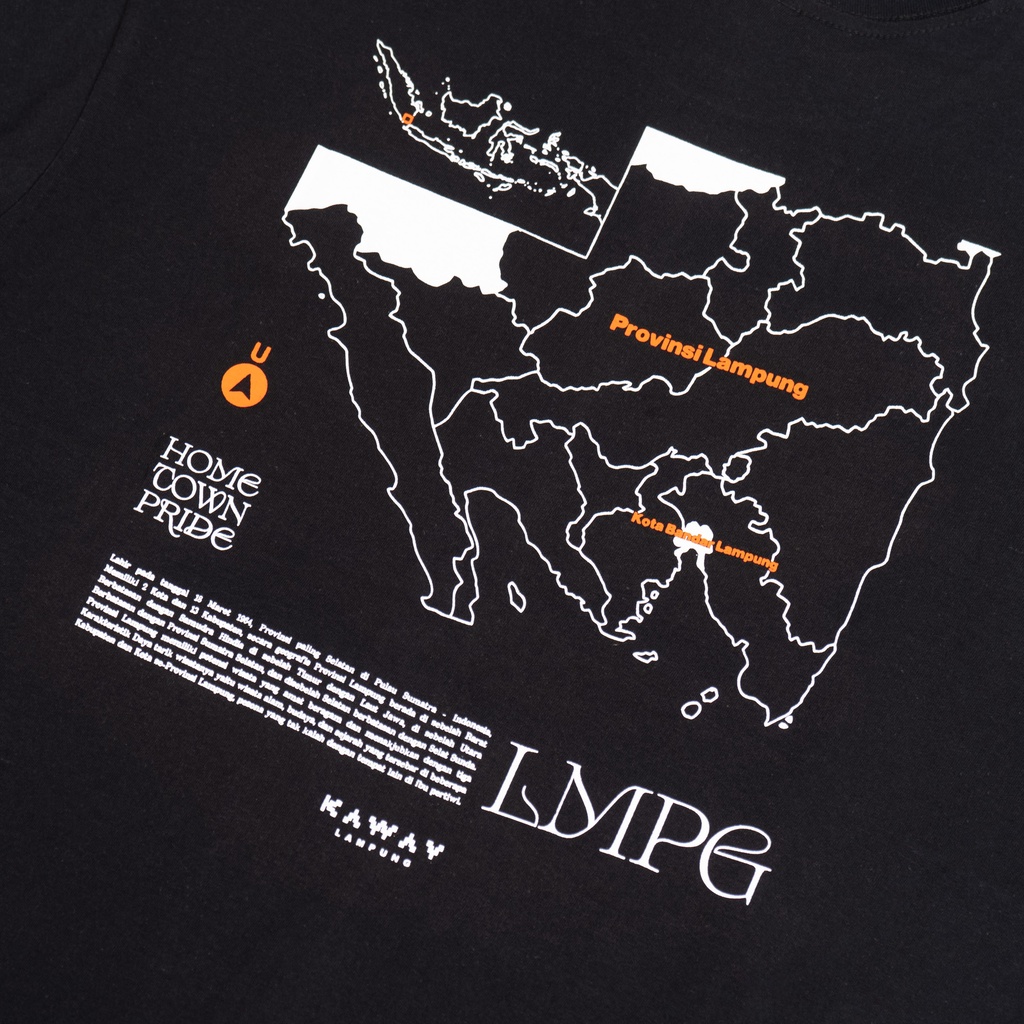 Kaway T-shirt Kaos OUT MAP BLACK