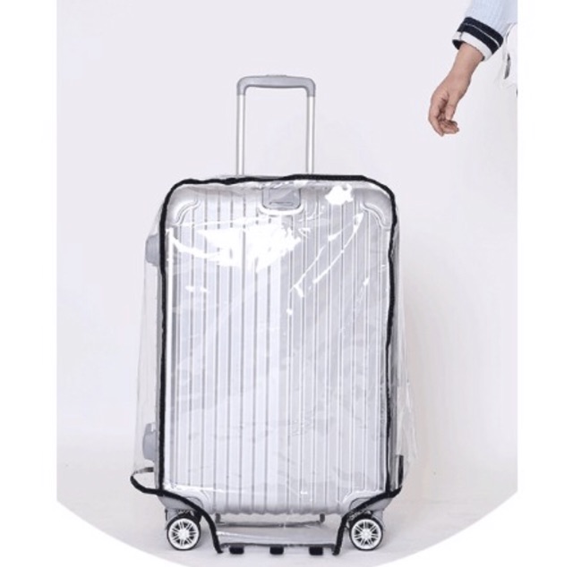 Sarung Koper Luggage Cover Pelindung Bahan PVC Transparant Tebal Mika Koper