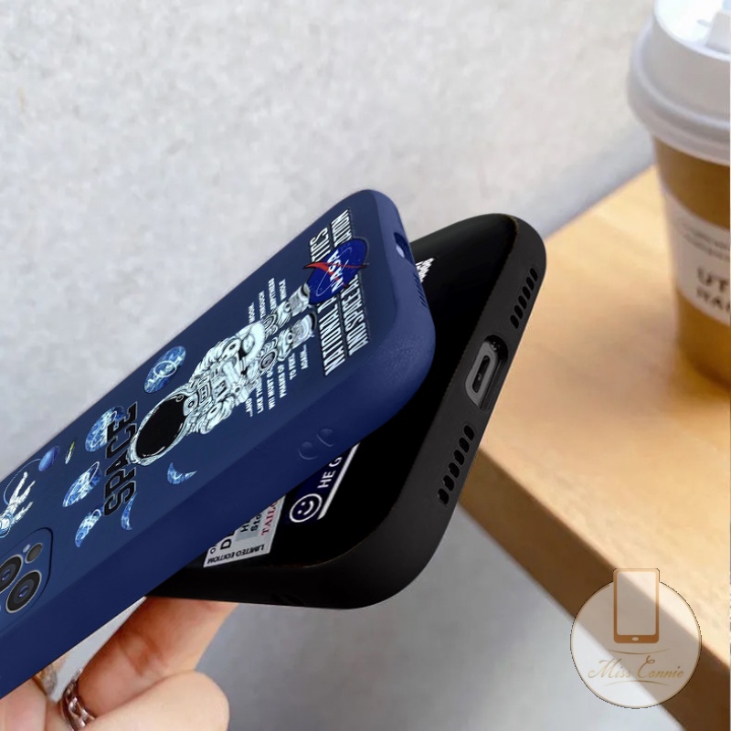 Xiaomi Redmi 10 9A Mi POCO F3 POCO M3 Pro Mi 11 lite 10T 10 Note9 Note10 Note8 Redmi 9 9C NFC 9T Note10Pro Note10S Poco X3 Poco M3 A15 A16 Reno 5 4 5F A54 A74 A12 A7 A5S A3S A9 A5 A53 2020 A35 Straight Cube Nasa Astronaut Space Soft Phone Case-6