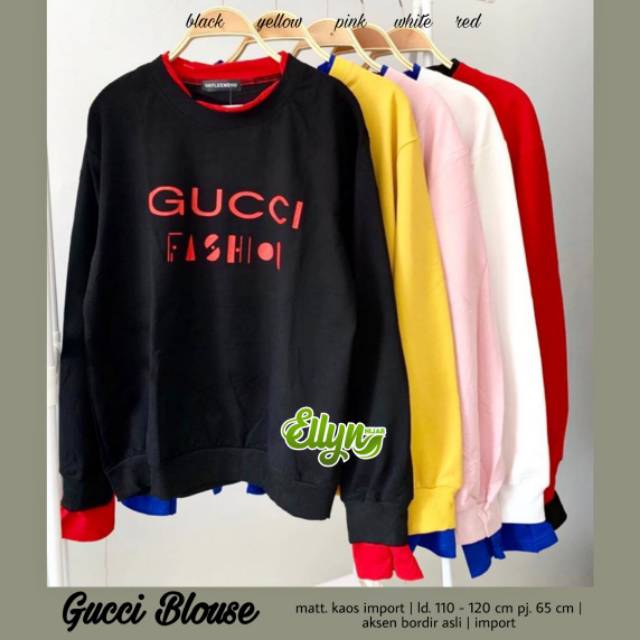 GUCCI BLOUSE / KAOS WANITA LENGAN PANJANG