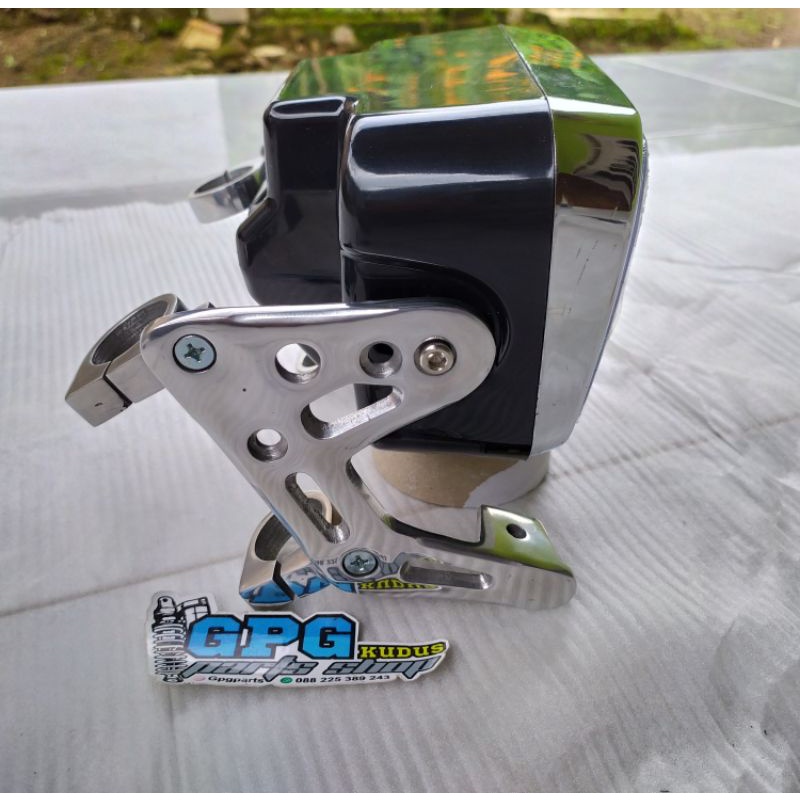 Breket Bracket Bricket Lampu CNC Copy Bpro-Dudukan Lampu Bpro Set Tulangan RX King-Pket Kmplit As 33