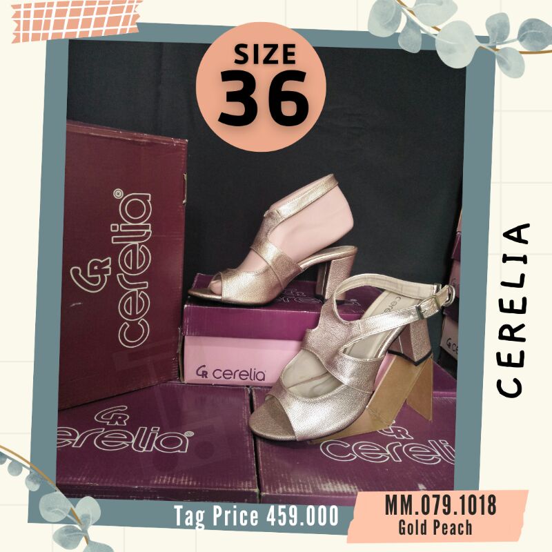 HIGH HEEL CERELIA SANDAL SLIP ON WEDGES SENDAL WANITA SANDAL WANITA
