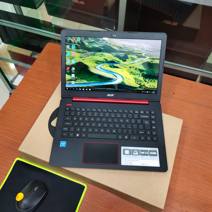 LAPTOP ACER NEW GARANSI 1 TAHUN RAM 4GB SSD 128GB 14&quot; WIN10 RESMI