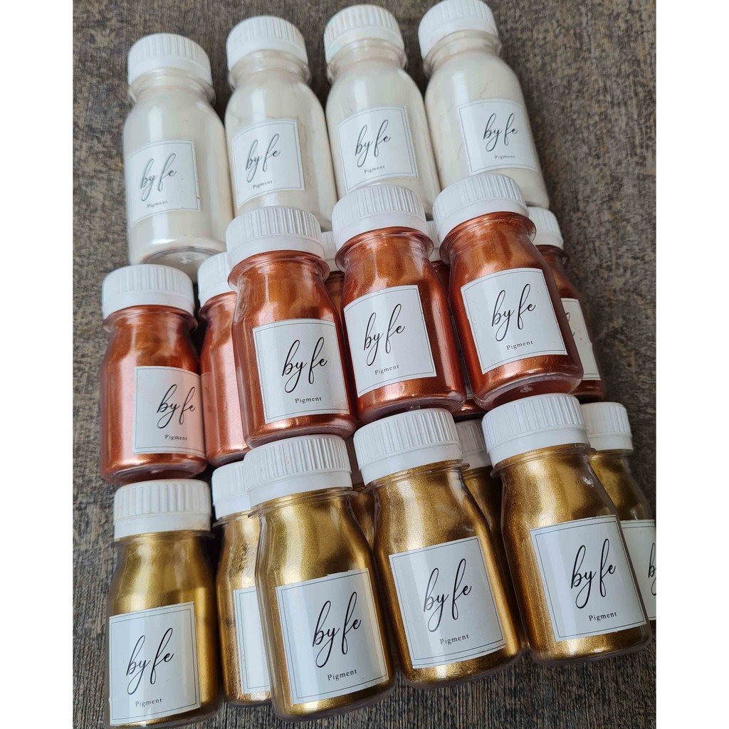 BYFE Pewarna Bubuk Powder Kerajinan Resin Art netw30gram grossw40gram kemasan BOTOL PIGMENT POWDER