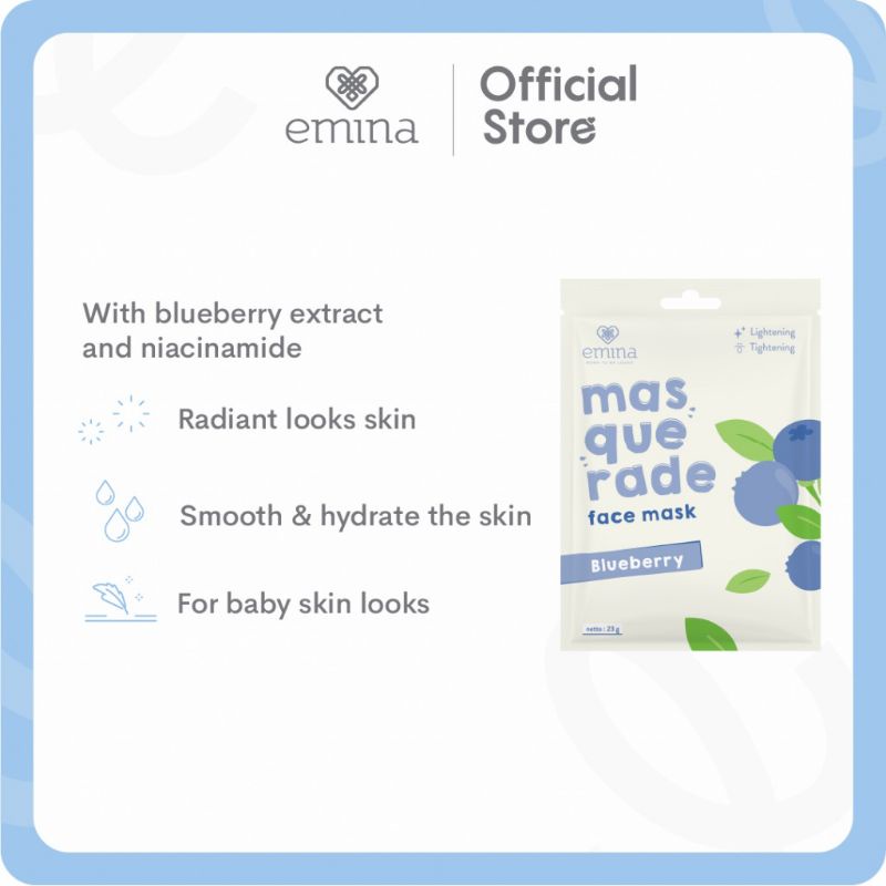 Emina Masquerade Face Mask 23g | Sheet Mask | Masker Wajah