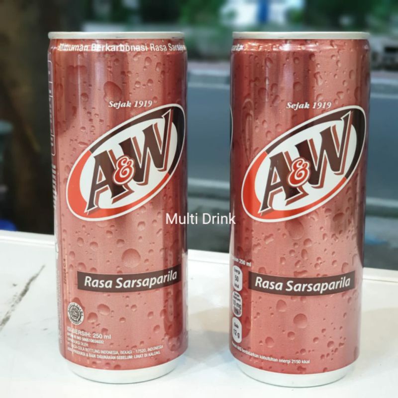 A&w kaleng root beer / aw root beer / minuman sarsaparilla / minuman kaleng