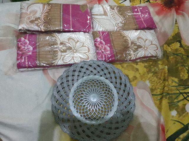 Piring Rotan Anyam Plastik Piring Lidi Coklat Motif Piring Rotan Anyam Plastik Piring Lidi Coklat Motif