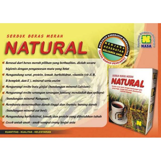 

Serbuk beras merah natural