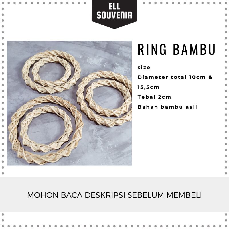 RING ROTAN BAMBU 10CM 15CM