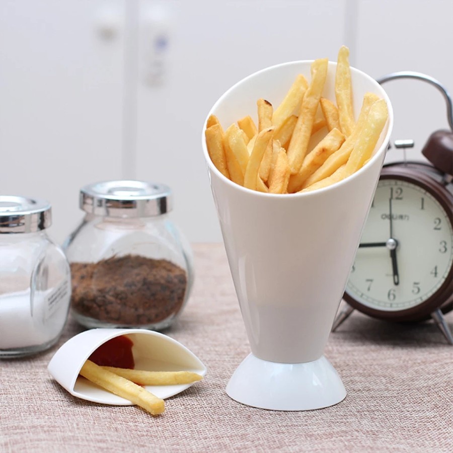 MH - Dipping Cone French Fries - Tempat Cemilan Kentang Wadah Snack Cafe