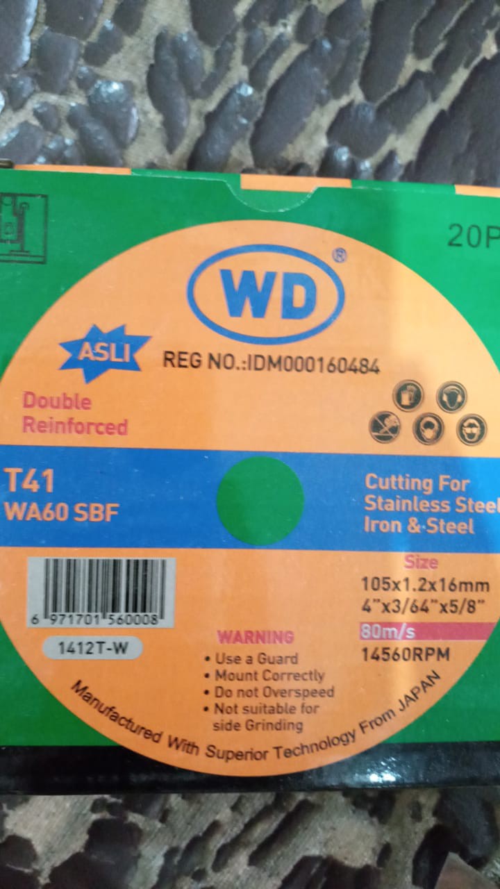 Batu Potong / Batu Gurinda / Mata Gerinda Wd 4 X 1.2 / 4 Inch X 1,2mm 20pcs