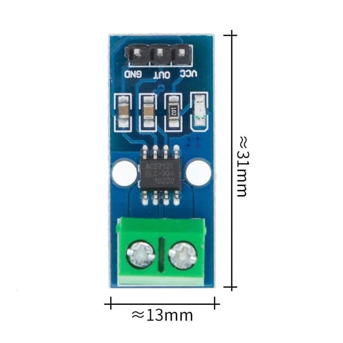 Jual Sensor Arus Acs712 30a 30 A Range Hall Current Arduino Shopee