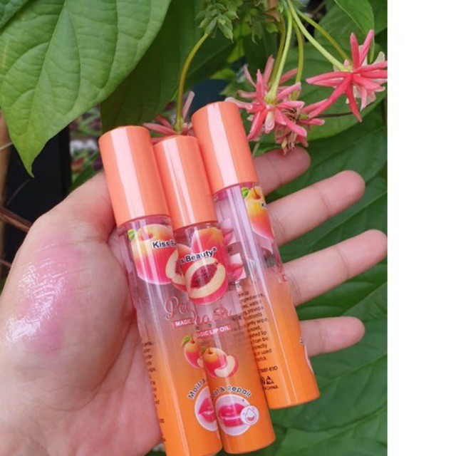 [ ECER ] KISSBEAUTY MAGIC LIP OIL PEACH &amp; ALOE