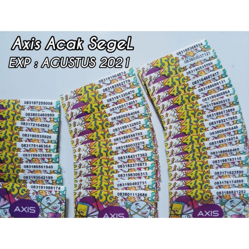 Perdana Axis Acak Full SEGEL Per'20Box isi 1000pcs