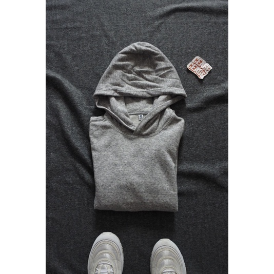 Hoodie Polos Uniqlo Kids Grey Second