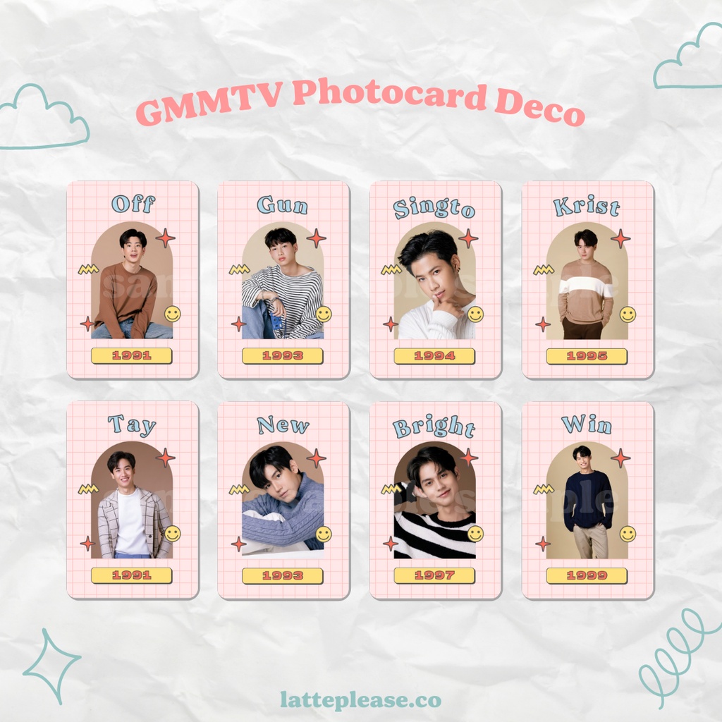 GMMTV Photocard Deco | Offgun Singkit Taynew Brightwin Earthmix Pondphuwin Chimon Pawat Nanon