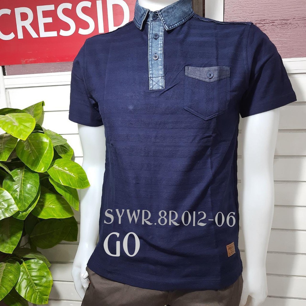 gos CRESSIDA SYWR2 POLO T-SHIRT Pakaian Pria Atasan Kaos Polo Berkerah Wangky Polo Lengan Pendek