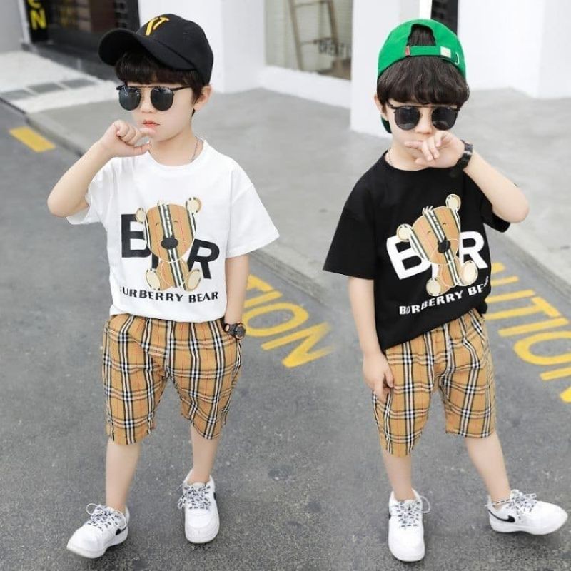 setelan burberry bear