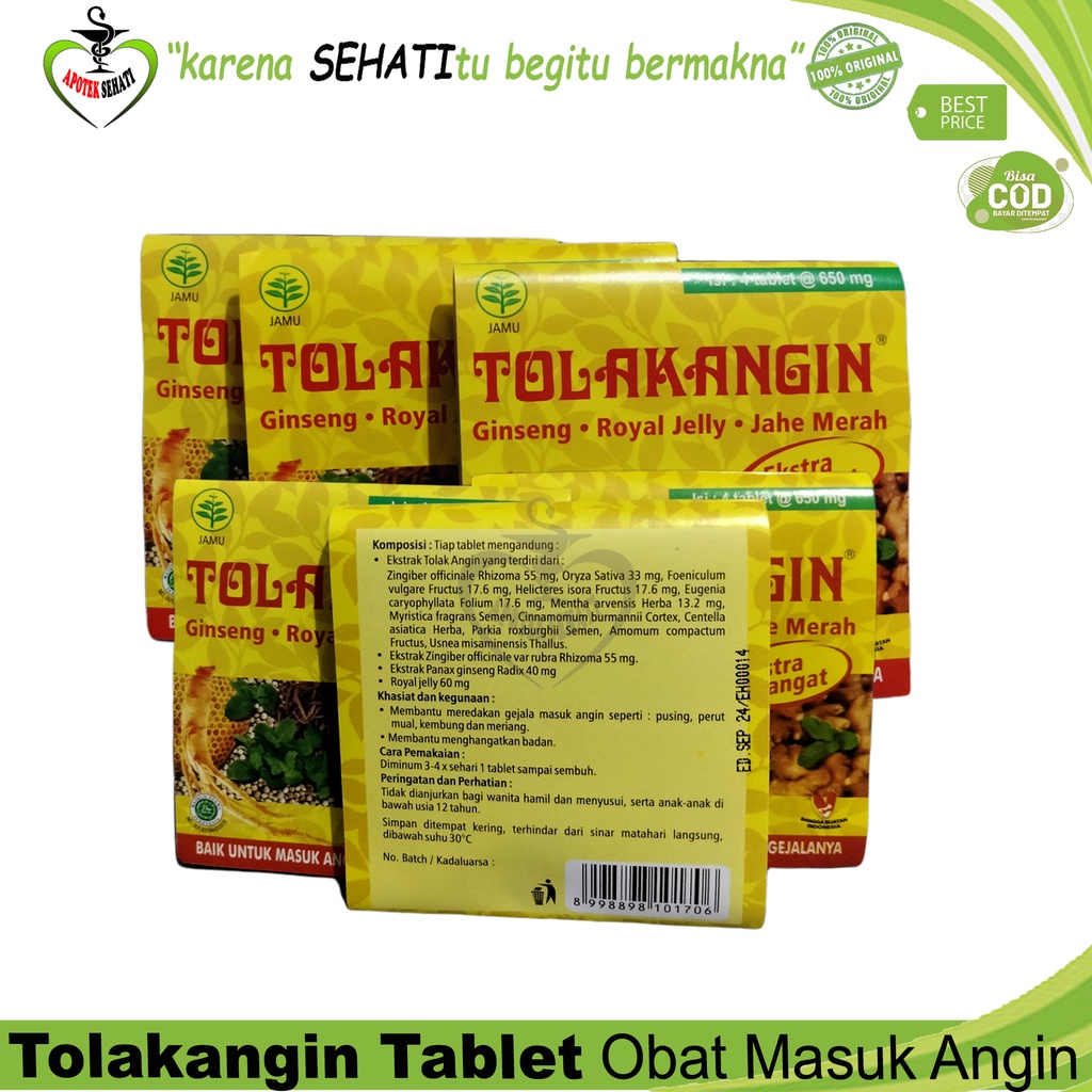 TOLAK ANGIN TABLET PER 3 STRIP - obat herbal masuk angin