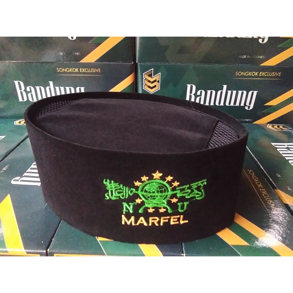 Peci Nu Bordir Nama Anak Tibggi 9 cm Bahan Contesa Peci Nama Anak Peci Bordir Nama Anak