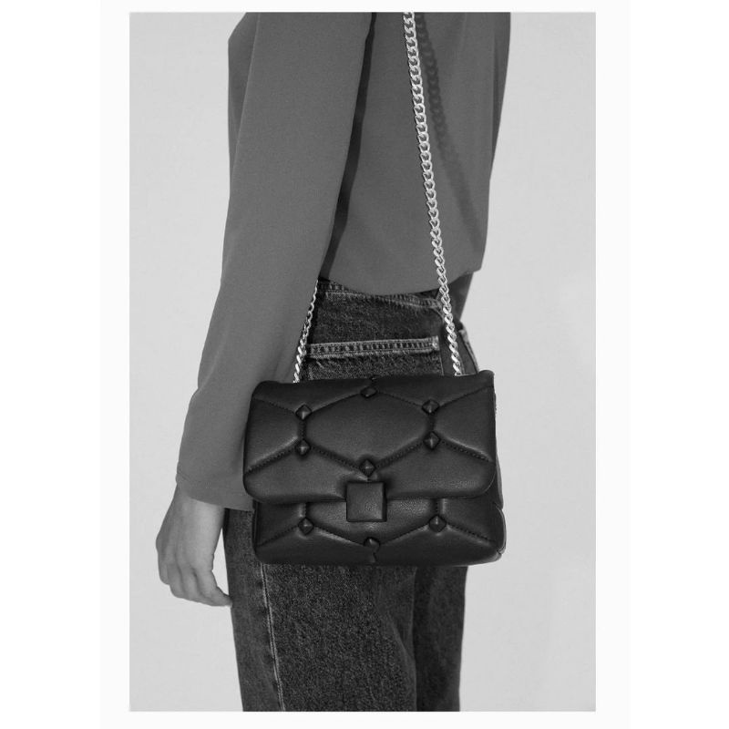 ZRA QUILTED STUDDED CROSSBODY BAG
