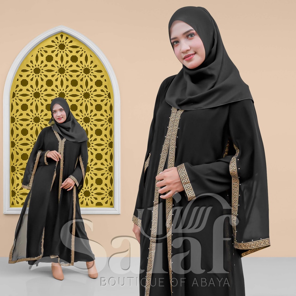New Abaya Gamis Maxi Dress Arab Saudi Bordir Zephy Turki Umroh Dubai Turkey India Wanita Hitam Abaya