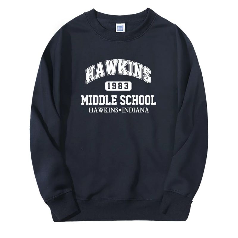 HAWKINS SWEATER UNISEX FLEECE TEBAL TERBARU'