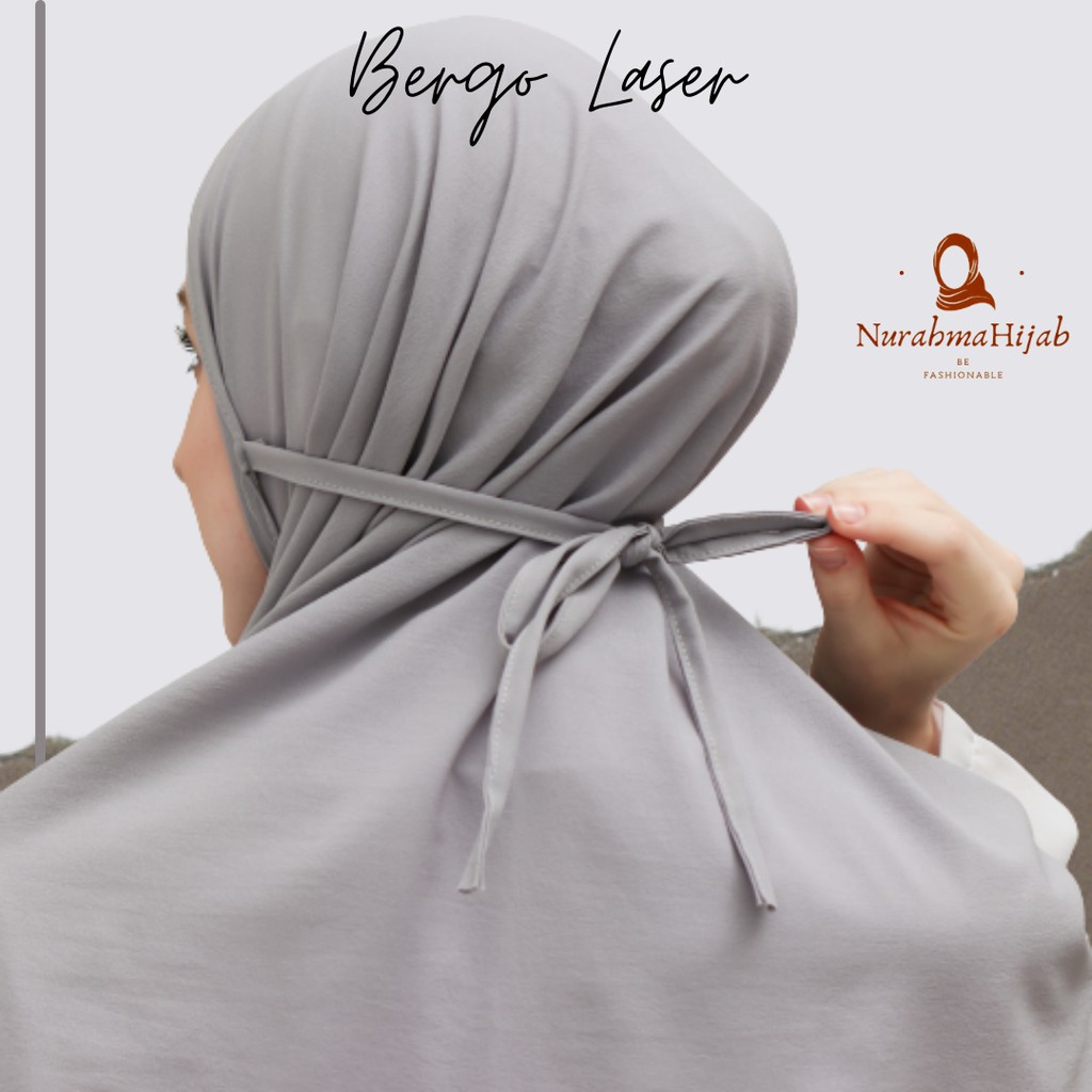 Jilbab Instan Bergo Maryam Aisha Size JUMBO Hijab Instan Bergo Jahit Tepi