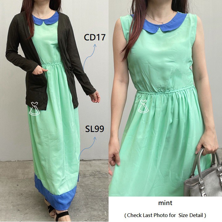 SL99 - DRESS CASUAL MAXI SLEEVELESS WANITA