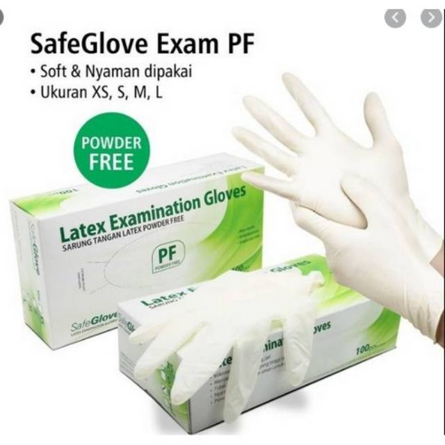 Sarung tangan SAFE GLOVES SARUNG TANGAN LATEX HANDSCOON BOX MAXTER