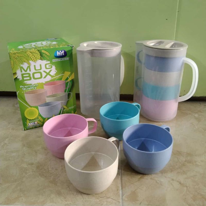 MUG BOX/TEKO SET JERAMI 4IN1 HAHA PRODUCT