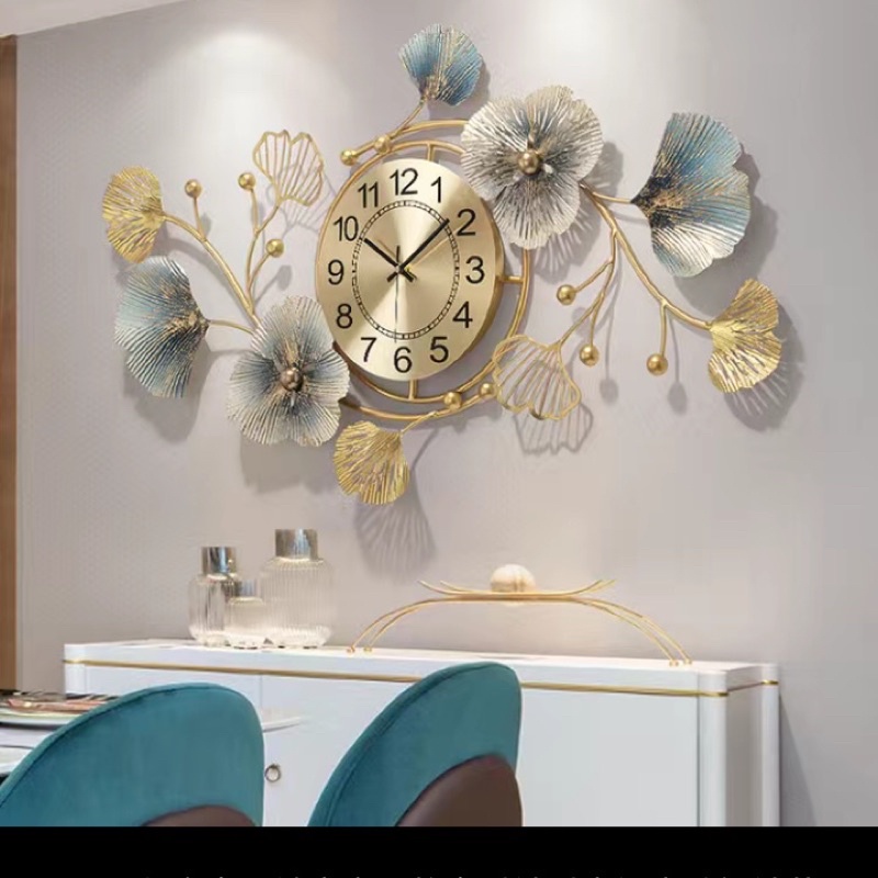 [[Importirsoloraya.id]] Jam Dinding Motif Daun Ginkgo Jam Import Simple Minimalis Design unik