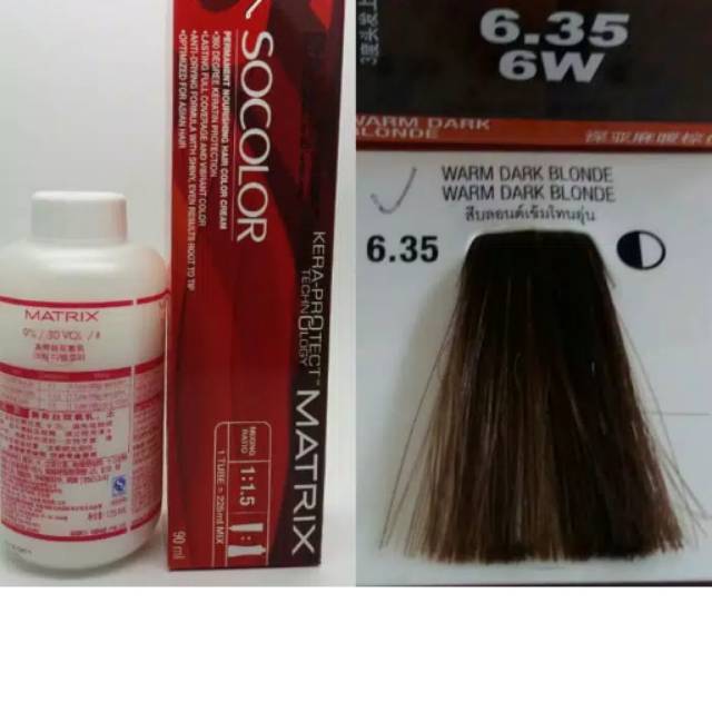 90 ML Matrix Socolor 6.35 / 6W / Cat Matrix / Cat Rambut / Pewarnaan Rambut