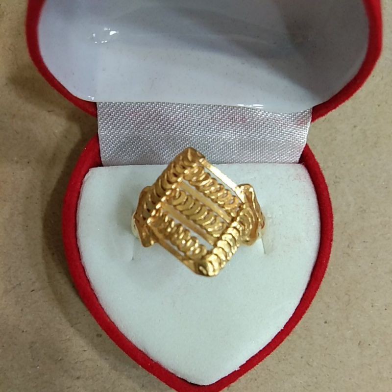 cincin ketupat polos garis 3 gram emas muda