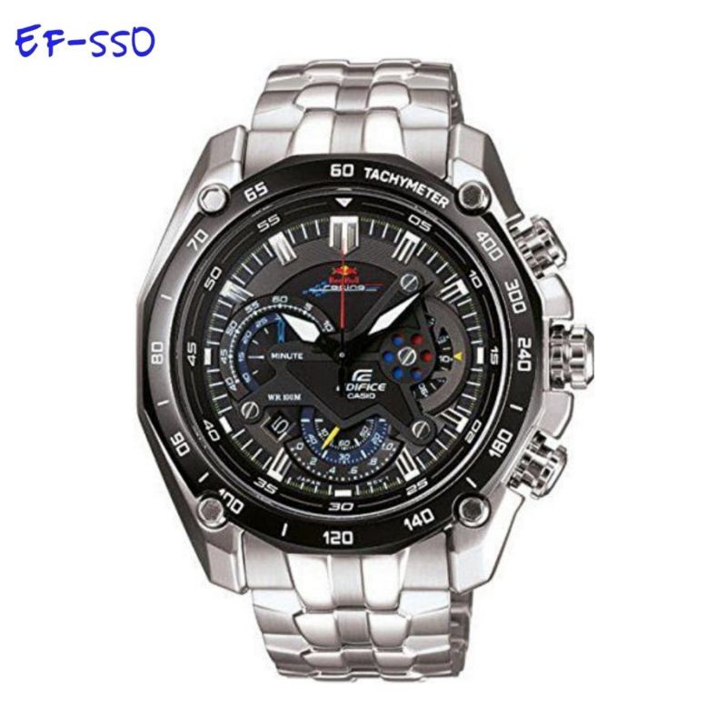GOSEND JAM TANGAN CASIO EDIFICE EF550 EF-550 REDBULL [ EFR 550 ] SILVER ORI BM