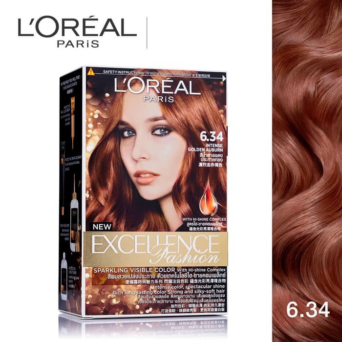 L Oreal Paris Excellence Fashion Cat Rambut  6 34 Golden  