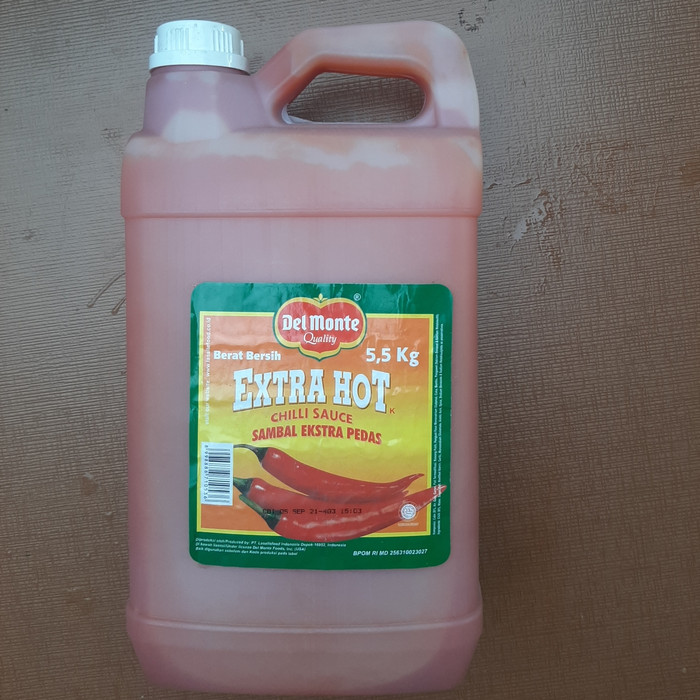 

Kualitas Terbaik - Del Monte Saus Sambal Jerigen / Extra Hot Saos Sambel