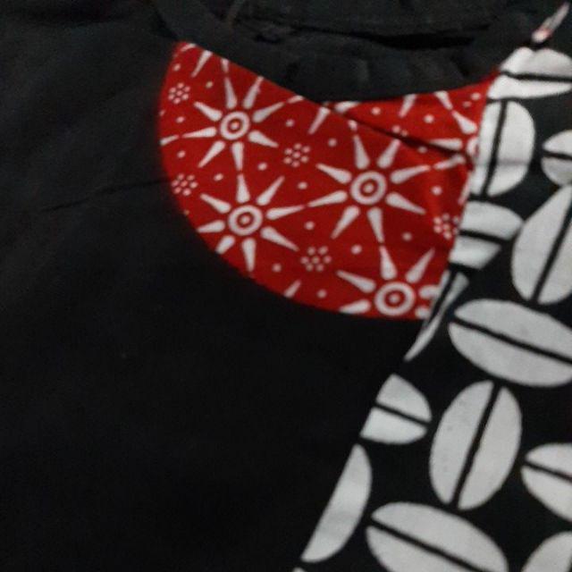 Batik Tunik Shibori Jumputan Terbaru Size S-3l / Hrb026 Yelbor Navbor / Biru Putih / Original..