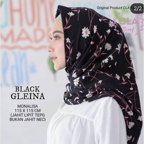 ✅ Gleina Square Segi Empat Satin Monalisa Max Gleina Jilbab Lembut Glenia Square Pink Brown Black