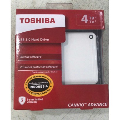 Toshiba Canvio ADVANCE 4TB Harddisk External Usb 3.0