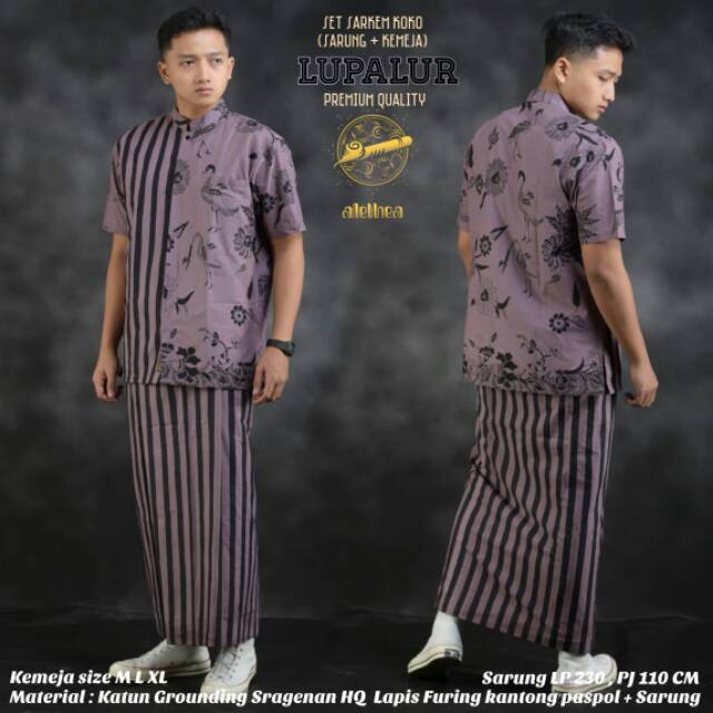 SET SARKEM.LUPALUR.Batik Pria Modern