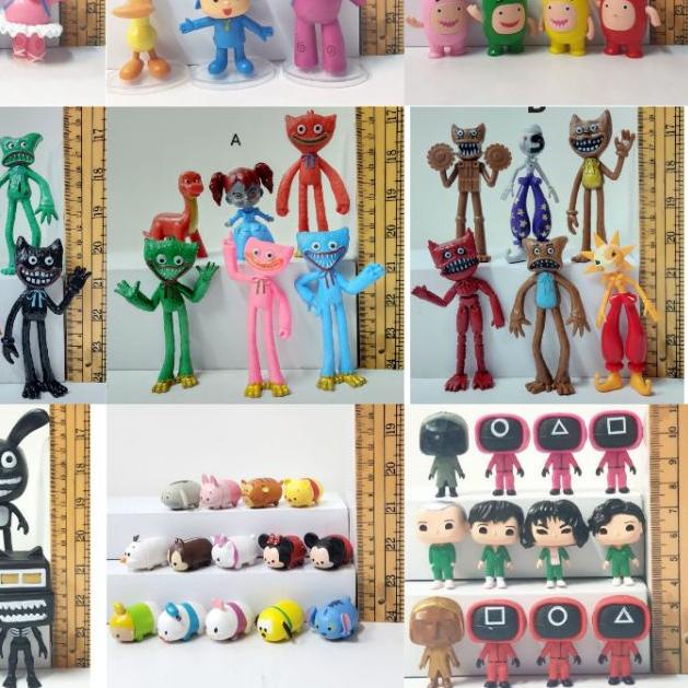 Action Figure Pocoyo Oddbods Siren Head Squid Game Korea Huggy Wuggy tsum tsum Pajangan Mainan Toppe
