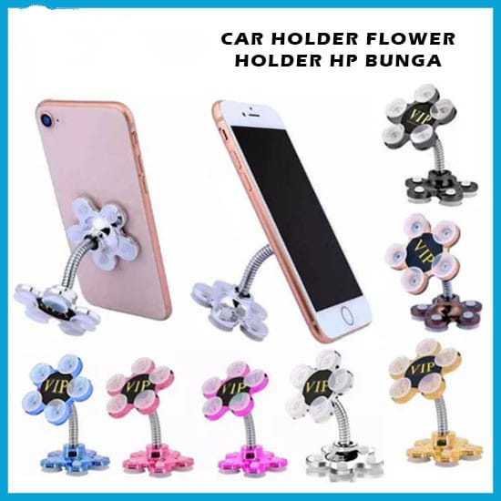 ~ PIYOSHI08 ~ Holder HP Flower Stand Tempat Tempel Handphone Kuat Murah AF69