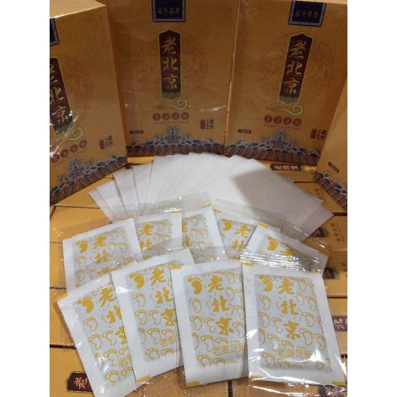 Kemasan Baru Kotak Herbal Koyo Kaki Cleansing Detox Jahe Lao Beijing isi 10 pcs