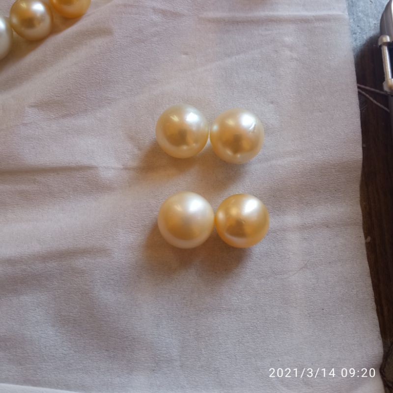 Butiran mutiara air laut jumbo big size termurah asli original Lombok bersertifikat rachma Pearl