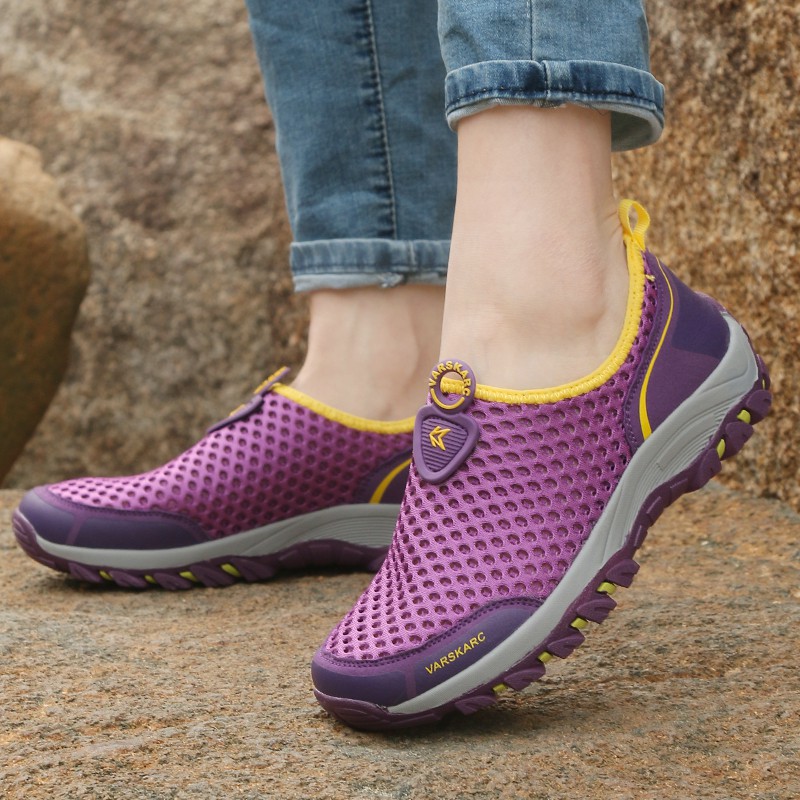 FOKU Sepatu Sneakers Wanita Terbaru Sepatu Olahraga Wanita Hiking Shoes Bernapas Non-Slip