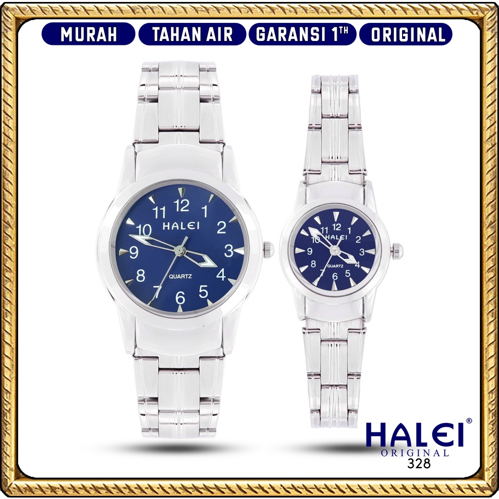 Original #Jam Tangan Halei ORI #Garansi 1 Tahun #Jam Tangan Rantai Couple Bulat Original Murah Halei